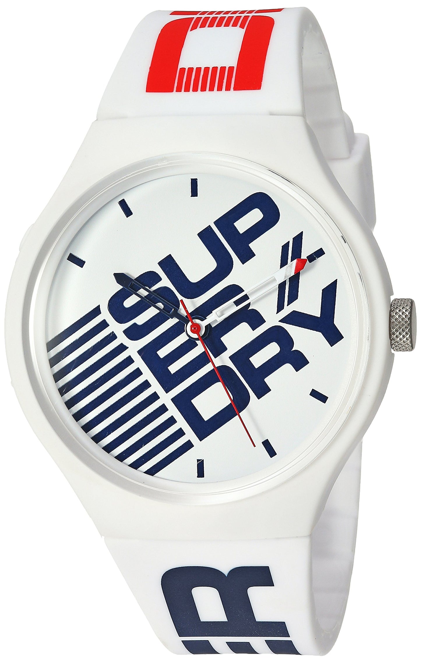 Superdry Unisex – Erwachsene Analog Quarz Uhr mit Kunststoff Armband SYG226W