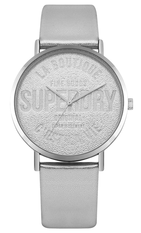 Superdry Damen Analog Quarz Uhr mit Leder Armband SYL251S