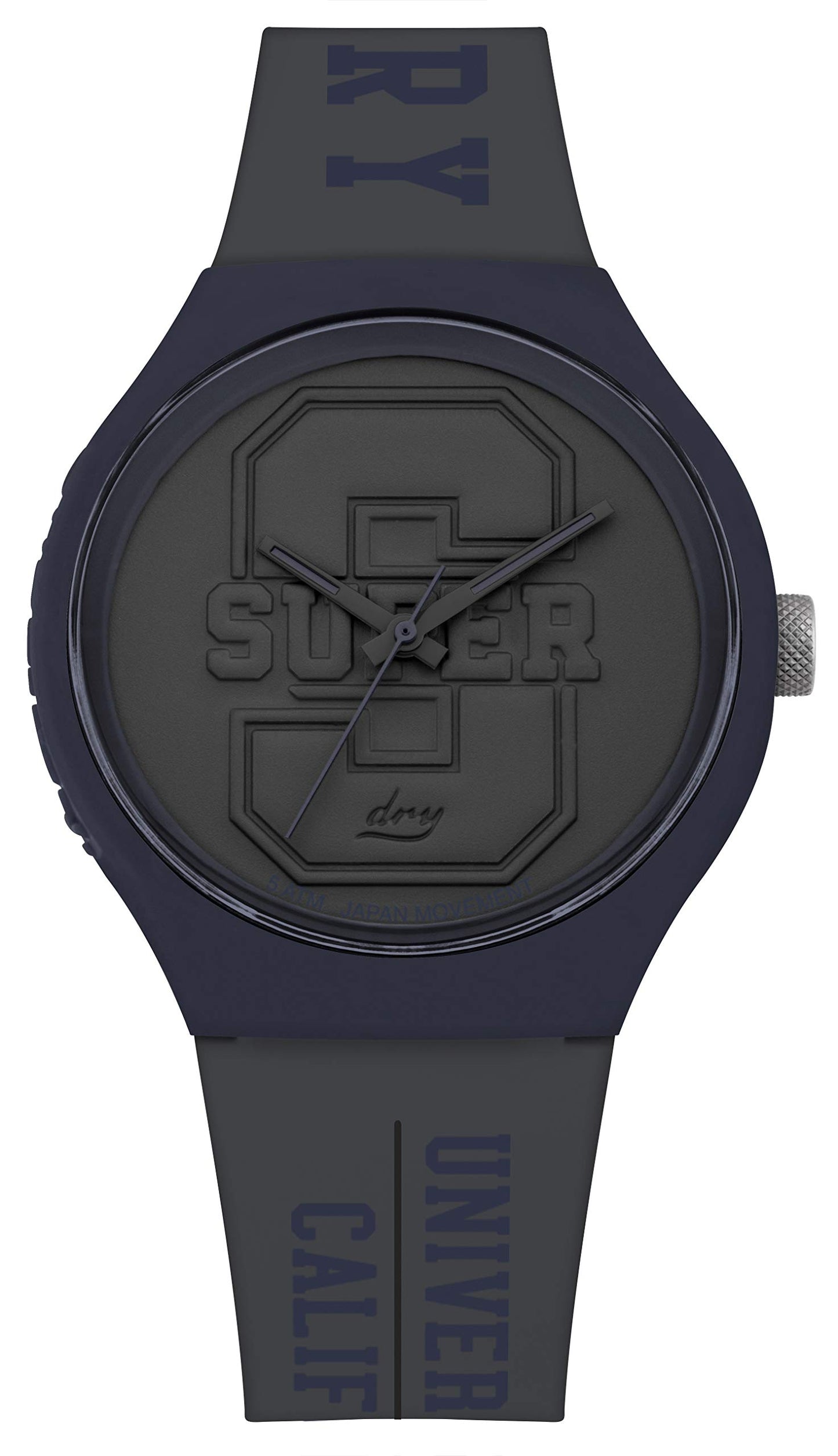 Superdry Herren Analog Quarz Uhr mit Silikon Armband SYG240EU