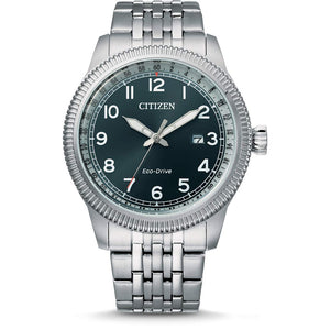 Citizen Herren Analog Eco-Drive Uhr mit Edelstahl Armband BM7480-81L