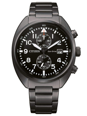 Citizen Herren Analog Eco-Drive Uhr mit Edelstahl Armband CA7047-86E
