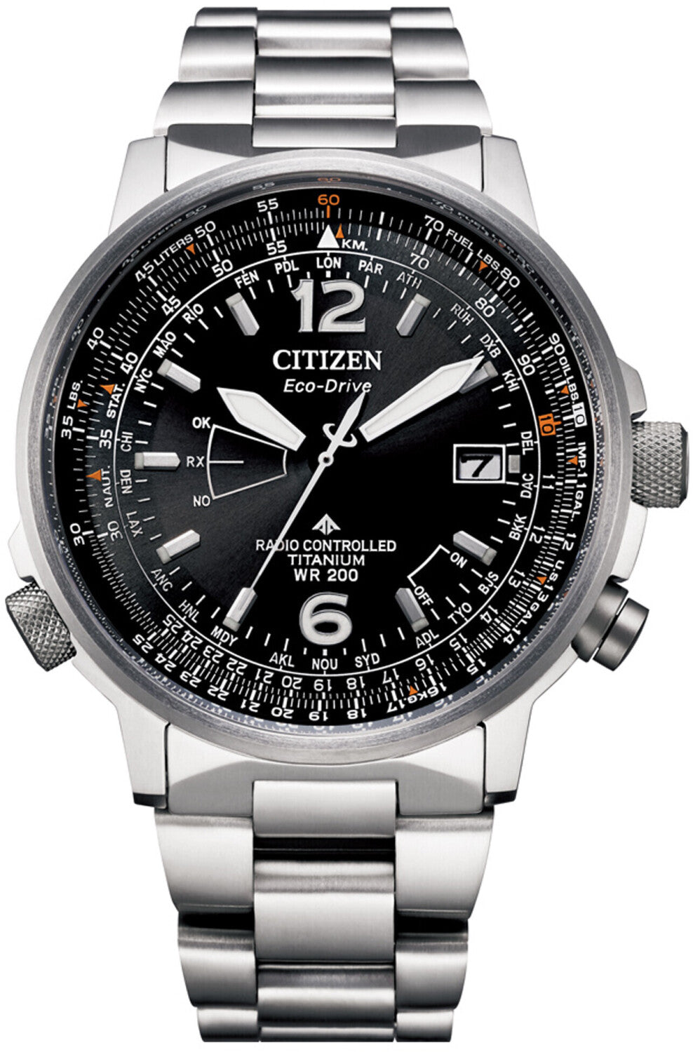 Citizen Herren Titan Solar Funkuhr Eco-Drive Saphirglas CB0230-81E