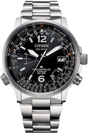 Citizen Herren Titan Solar Funkuhr Eco-Drive Saphirglas CB0230-81E