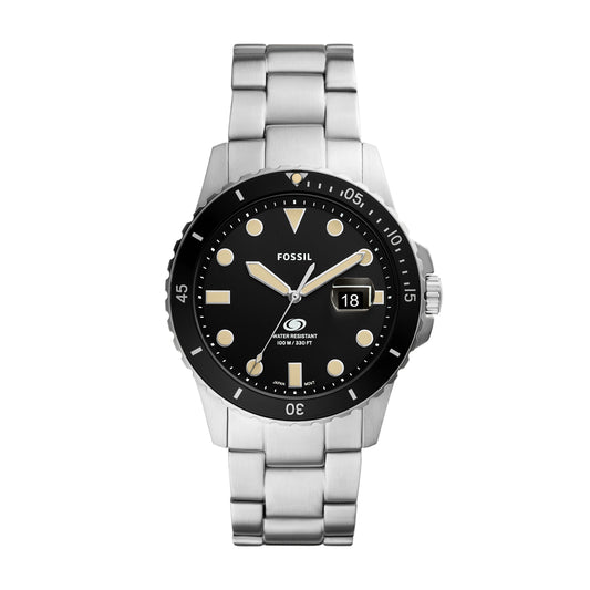 Fossil Herren Quarz 3 Zeiger Uhr mit Armband FOSSIL BLUE FS5952