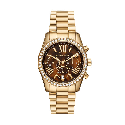 Michael Kors Damen Quarz-Chronograph Uhr mit Armband LEXINGTON MK7276
