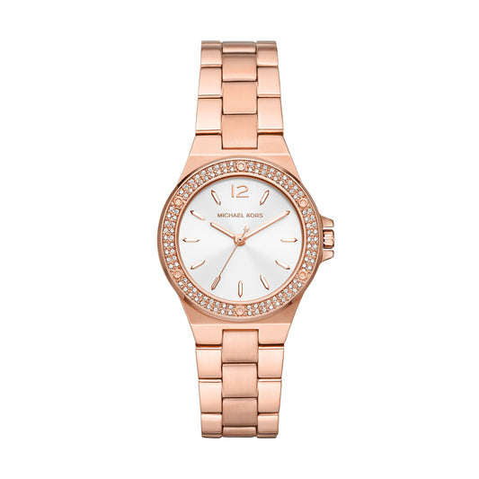 Michael Kors Damen Quarz 3 Zeiger Uhr mit Armband LENNOX MK7279