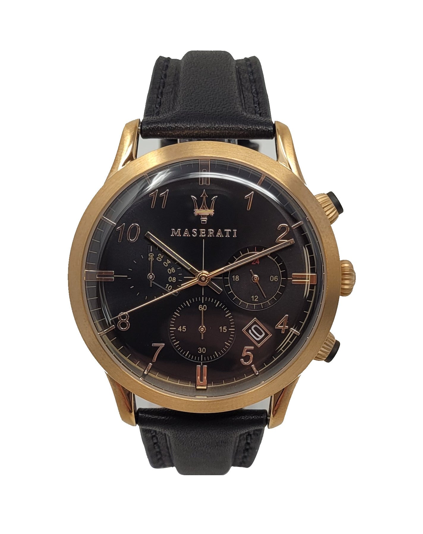 Maserati Herrenuhr Kollektion Ricordo Quarzuhrwerk Edelstahl Roségold-PVD und Leder  R8871625004