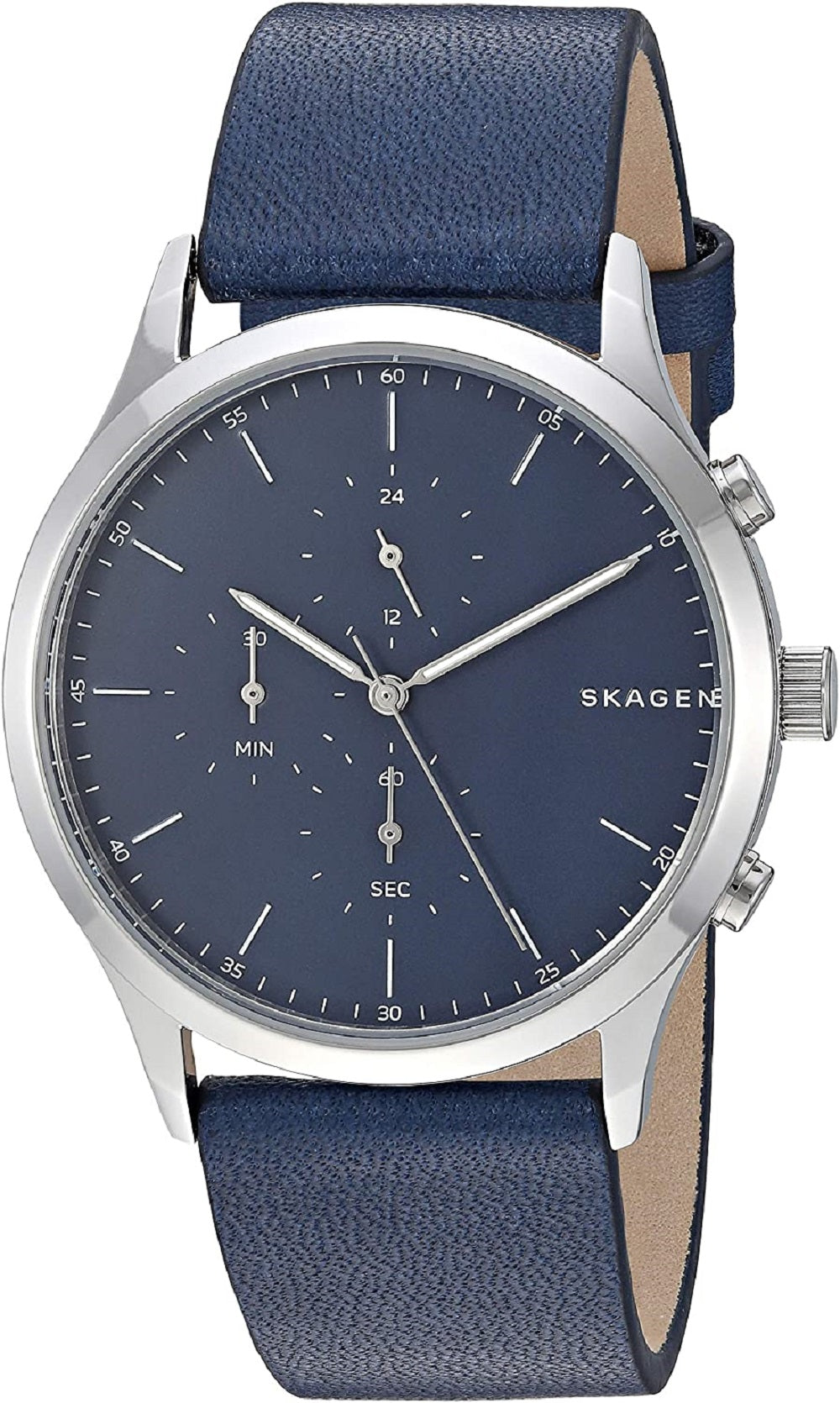 Skagen Chronograph Quarz Uhr mit Leder Armband SKW6475