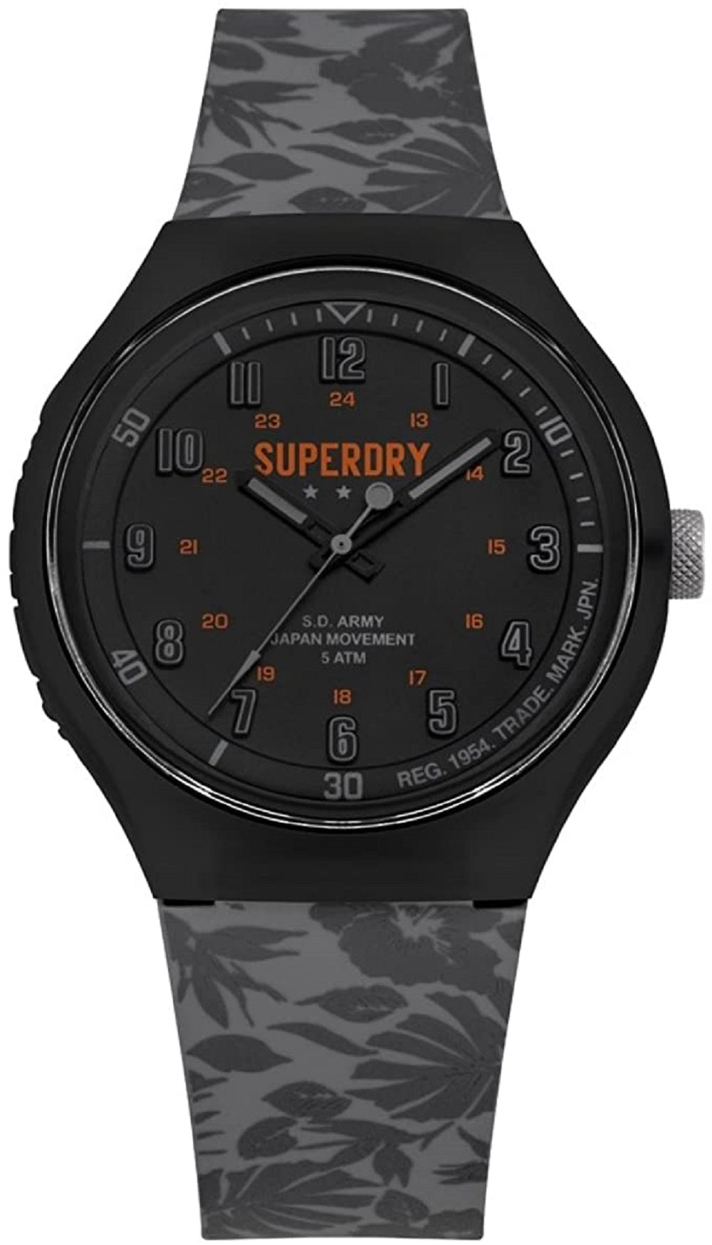 Superdry Herren Analog Quarz Uhr mit Silikon Armband SYG225E