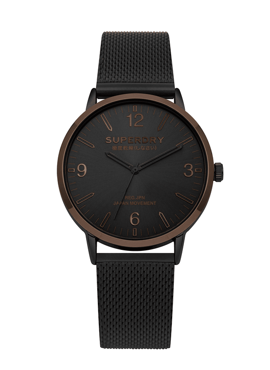 Superdry SYG259BM  Herren Analog Quarz Uhr mit Edelstahl Armband SYG259BM