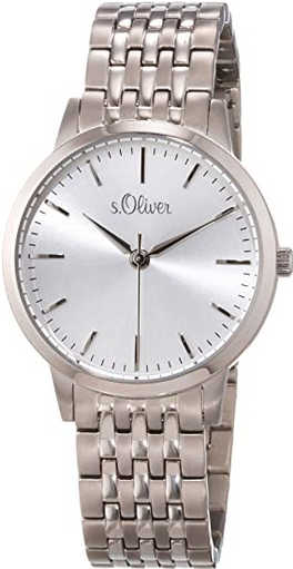 s.Oliver SO-4216-MQT Damen Analog Quarz Uhr mit Titan Armband
