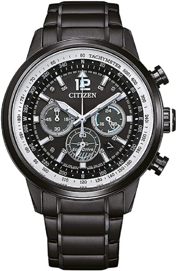 Citizen Eco-Drive Solar Herrenuhr Chronograph Schwarz CA4475-89E